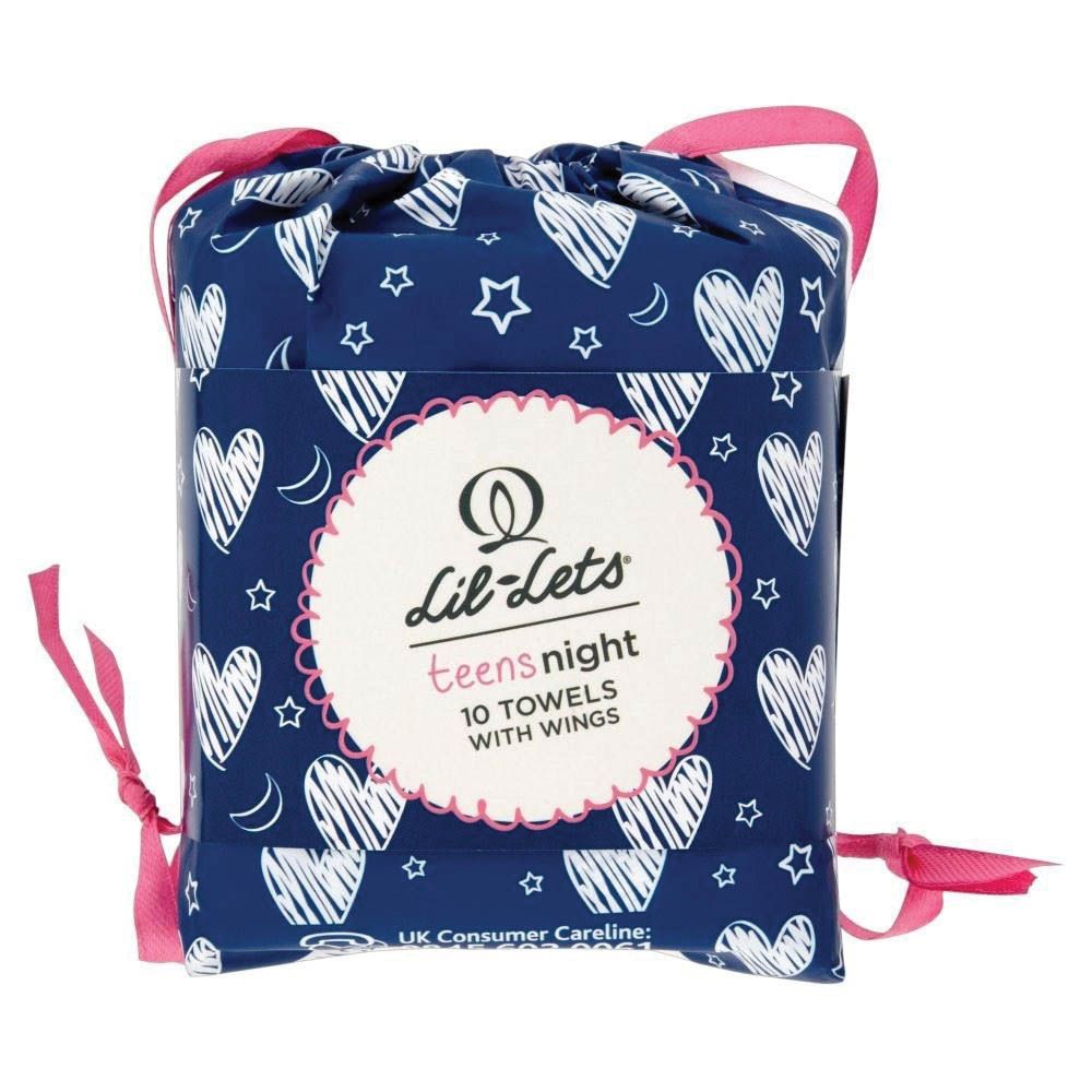 Lil-Lets Teens Night Towels with Wings 10's - Easy Pharmacy LLC