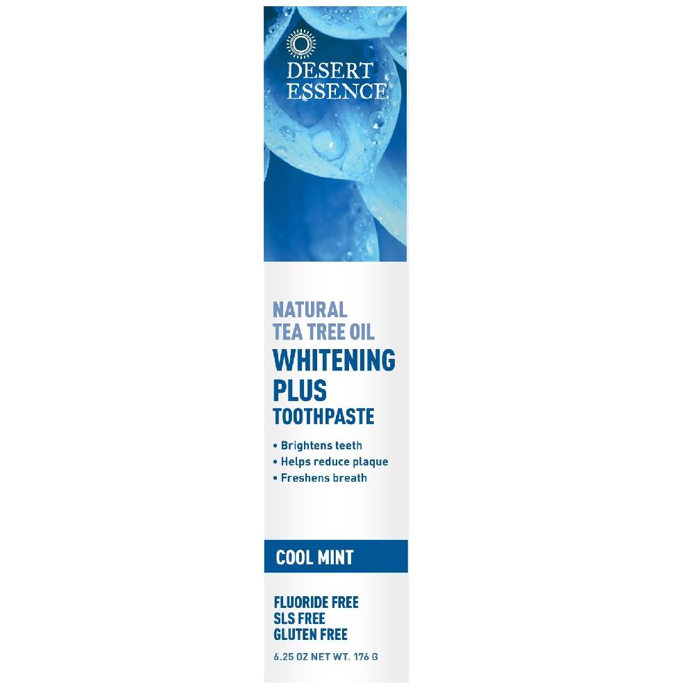 Desert Essence Natural Tea Tree Oil Whitening Plus Toothpaste 6.25 oz, 176 g - Easy Pharmacy LLC