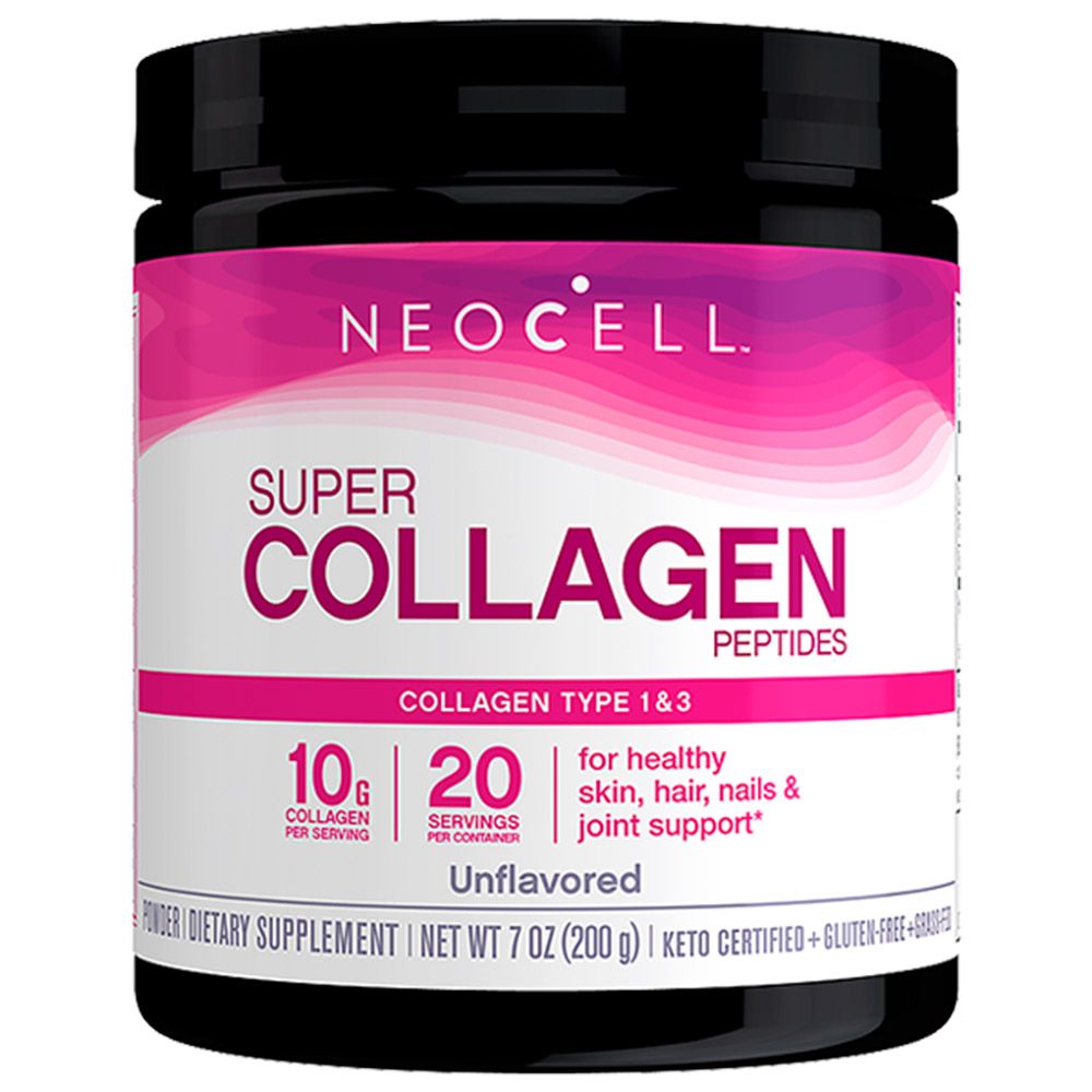 NeoCell Super Collagen Powder For Healthy Skin, Hair, Nails & Joint Support, Unflavoured 200 g - Easy Pharmacy LLC