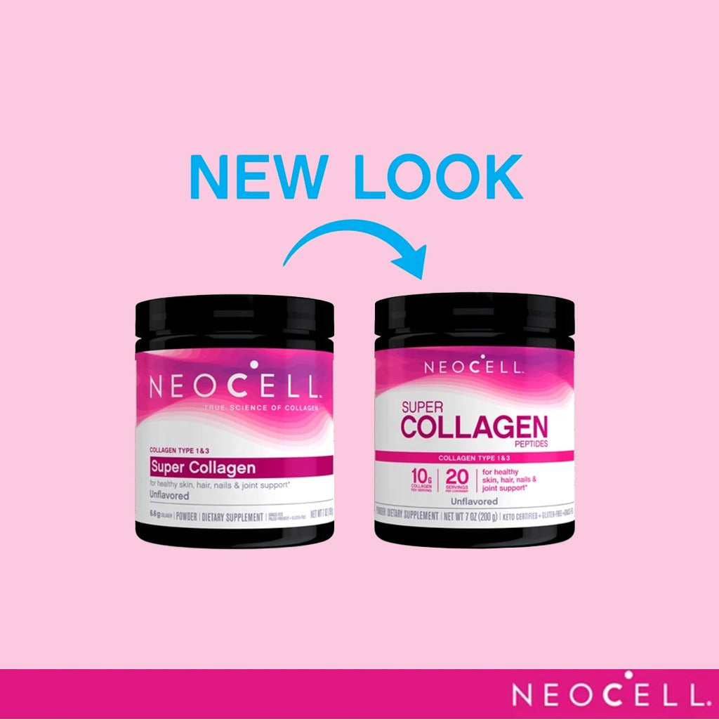 NeoCell Super Collagen Powder For Healthy Skin, Hair, Nails & Joint Support, Unflavoured 200 g - Easy Pharmacy LLC