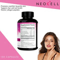 NeoCell Marine Collagen + Hyaluronic Acid Capsules For Youthful & Radiant Skin, Pack of 120's