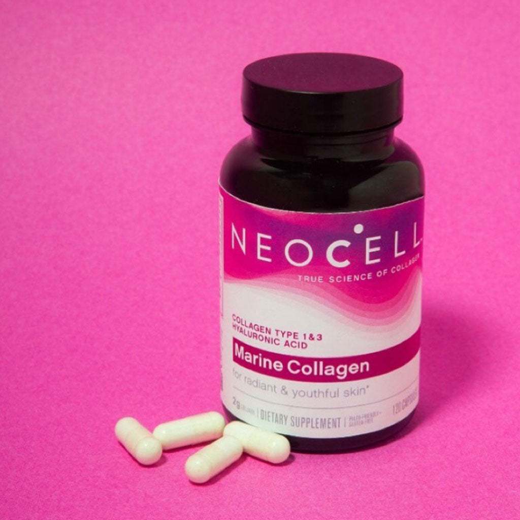 NeoCell Marine Collagen + Hyaluronic Acid Capsules For Youthful & Radiant Skin, Pack of 120's - Easy Pharmacy LLC