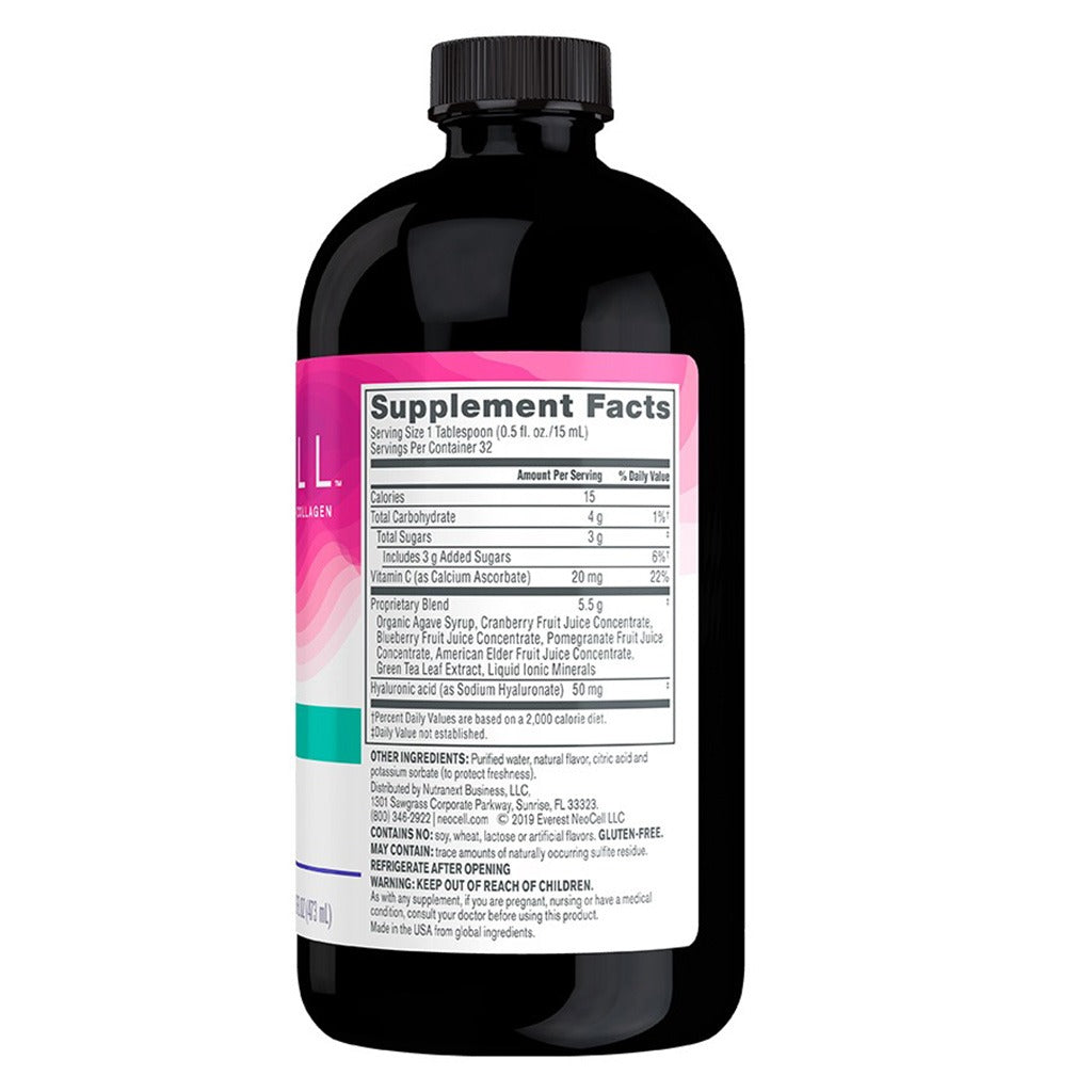 NeoCell Hyaluronic Acid Blueberry Liquid With Vitamin C For Skin & Joints 473ml - Easy Pharmacy LLC
