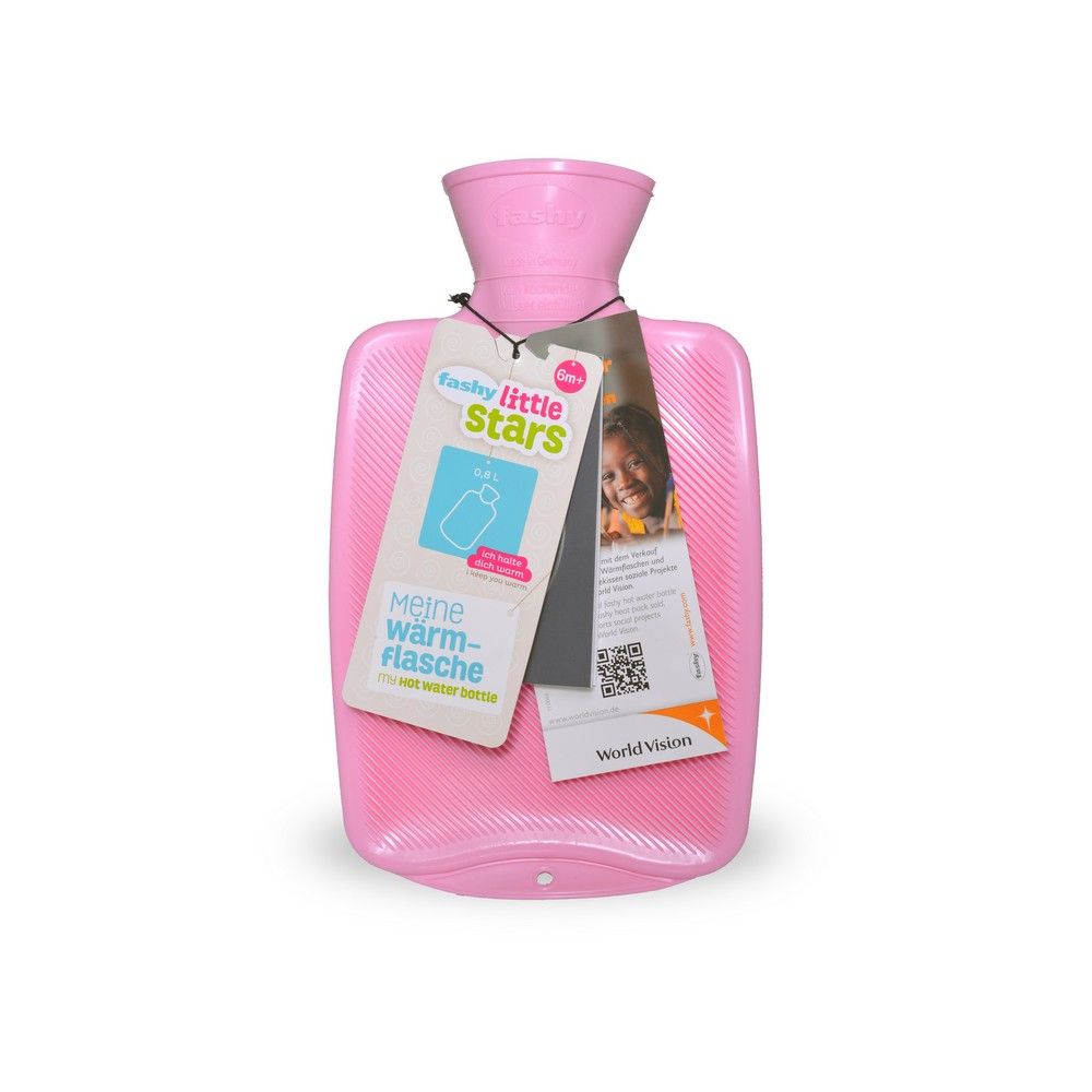 Fashy Hot Water Bag Children Single Ribbed Pink 6401-44 - Easy Pharmacy LLC