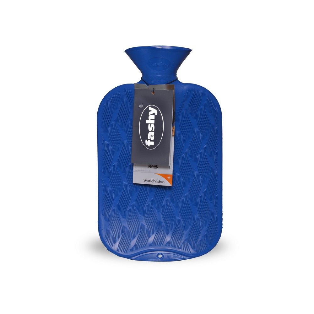 Fashy Hot Water Bag Chequer Ribbed Sapphire 6437-54 - Easy Pharmacy LLC
