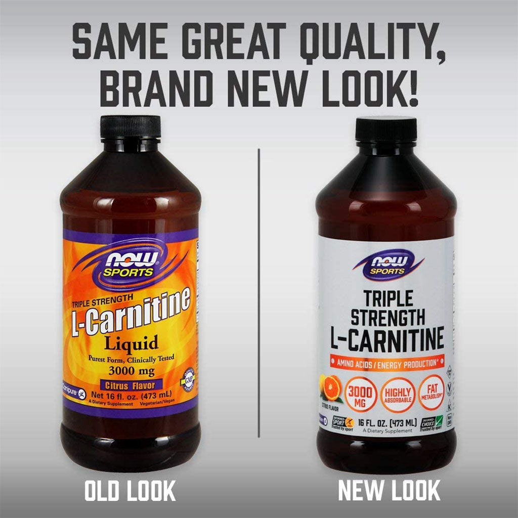 Now Sports Triple Strength 3000mg L-Carnitine Liquid For Energy & Fitness Support 473ml - Easy Pharmacy LLC