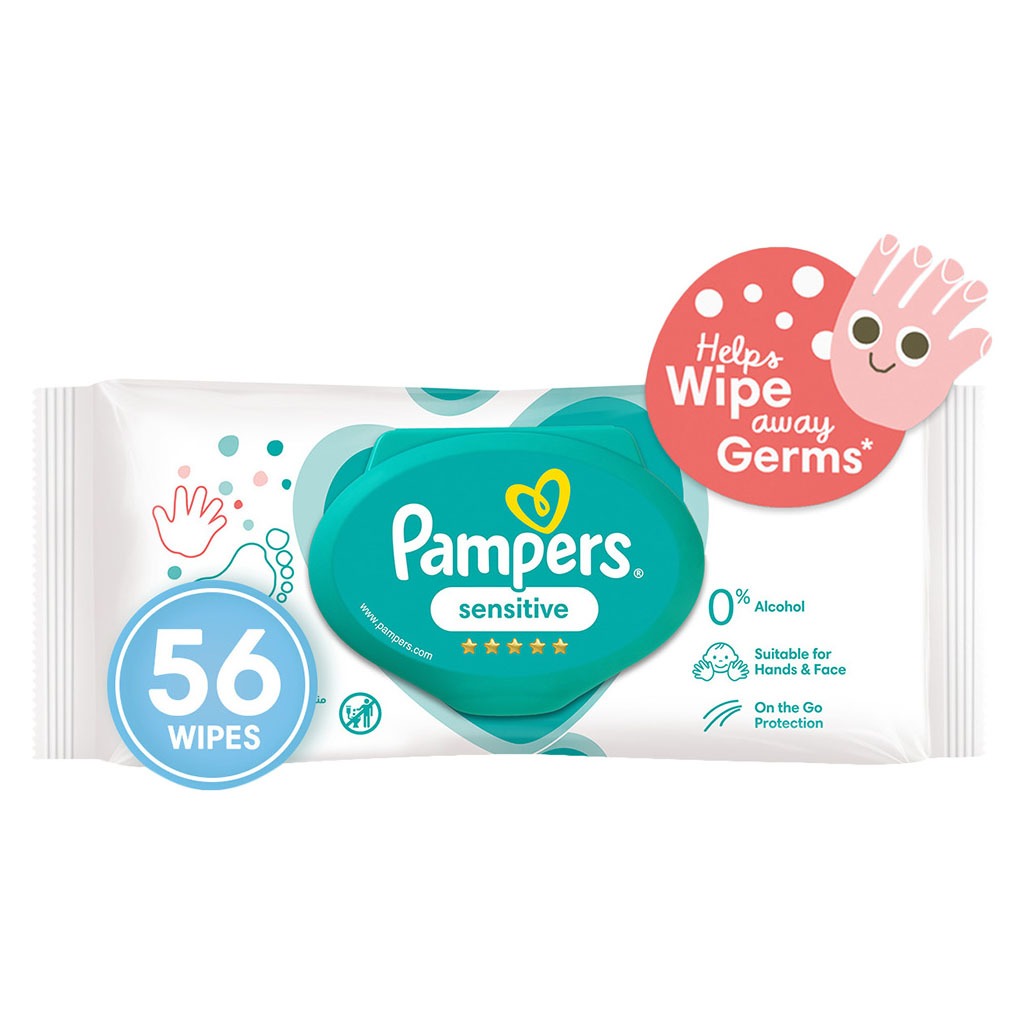 Pampers Sensitive Baby Wet Wipes, Pack of 56's - Easy Pharmacy LLC