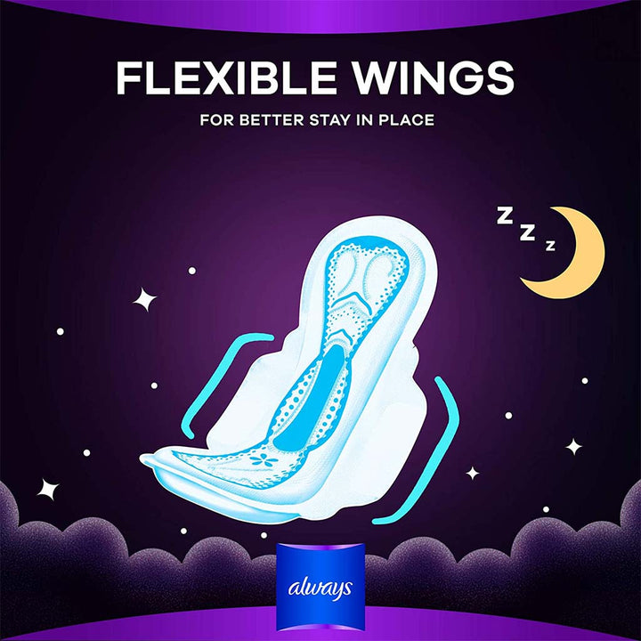 Always Clean & Dry Maxi Thick Night Sanitary Pads With Wings, Pack of 24's - Easy Pharmacy LLC
