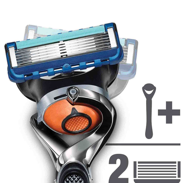 Gillette Fusion 5 ProGlide Men's Razor With Flex Ball Technology, Pack of 1 Handle + 2 Blades - Easy Pharmacy LLC