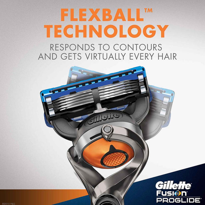 Gillette Fusion 5 ProGlide Men's Razor With Flex Ball Technology, Pack of 1 Handle + 2 Blades - Easy Pharmacy LLC