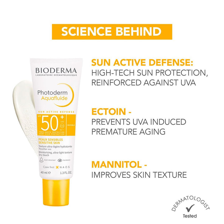 Bioderma Photoderm Aquafluide SPF50+ Invisible for Sensitive skin 40ml - Easy Pharmacy LLC