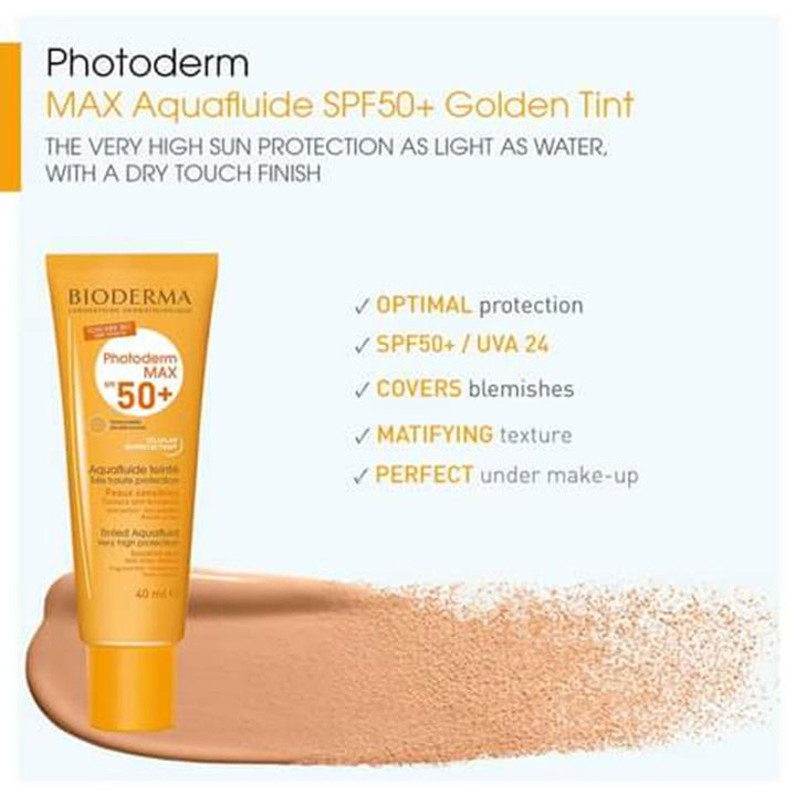 Bioderma Photoderm Max SPF50+ Golden Tinted Aquafluid 40 mL - Easy Pharmacy LLC