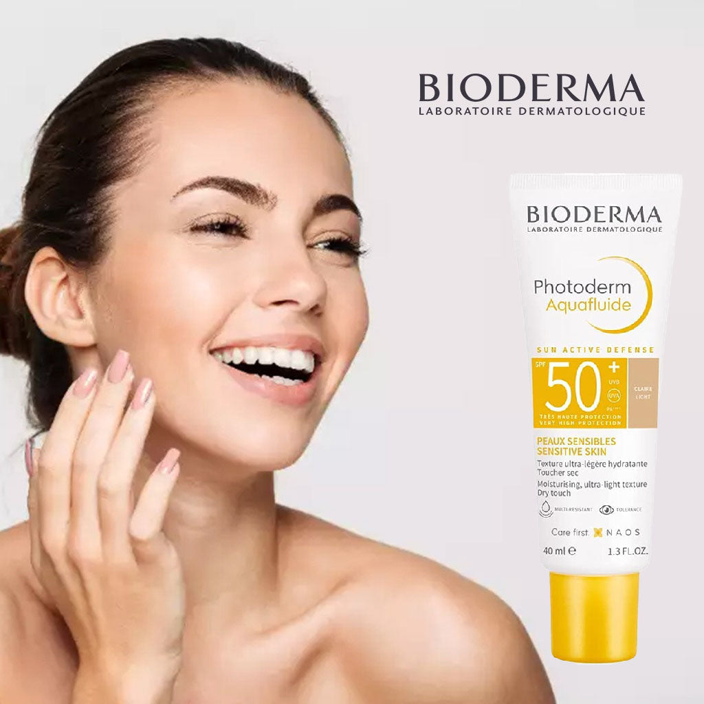 Bioderma Photoderm Aquafluide Very High Protection Sunscreen With SPF50+ & PA++++ - Light Tinted 40ml - Easy Pharmacy LLC