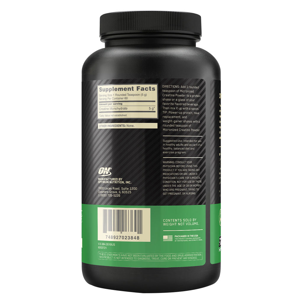 Optimum Nutrition Micronized Creatine Powder For Muscle Strength 300g - Easy Pharmacy LLC