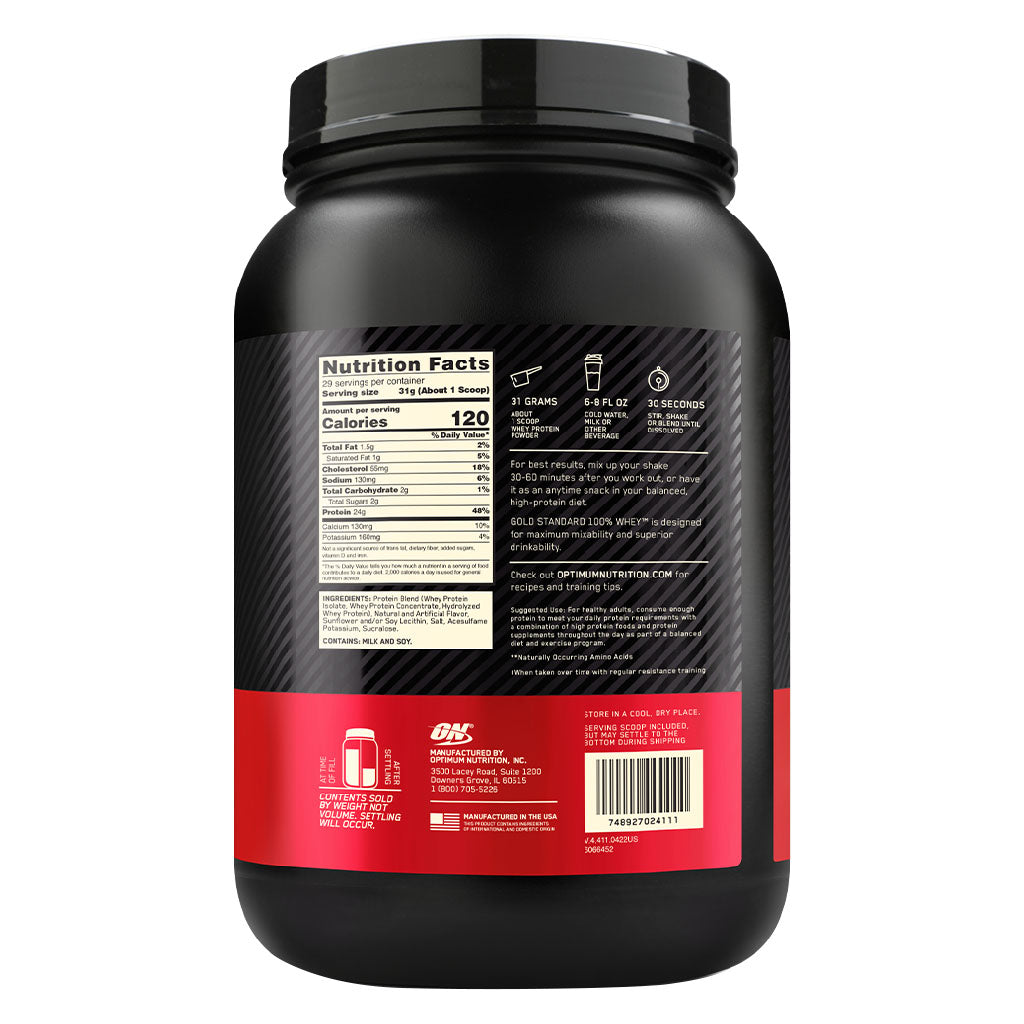 Optimum Nutrition Gold Standard 100% Whey French Vanilla Cream Protein Powder 2lb - Easy Pharmacy LLC