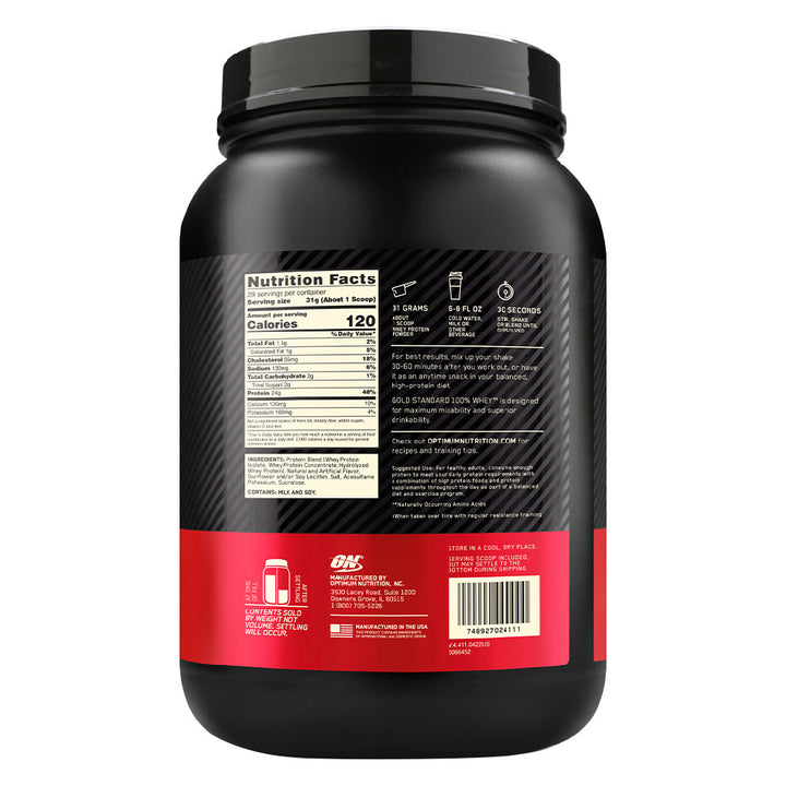 Optimum Nutrition Gold Standard 100% Whey French Vanilla Cream Protein Powder 2lb - Easy Pharmacy LLC