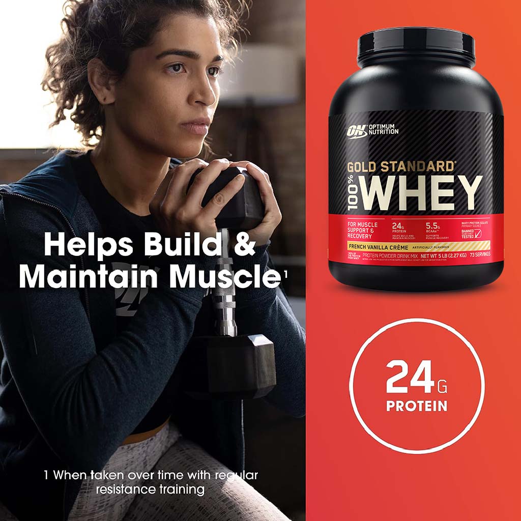 Optimum Nutrition Gold Standard 100% Whey Protein French Vanilla Cream 5lb - Easy Pharmacy LLC