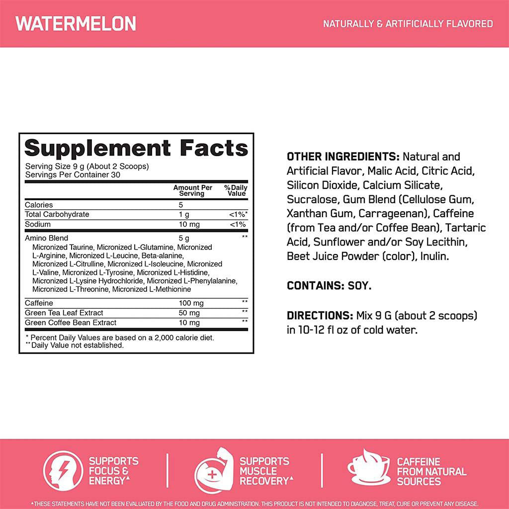 Optimum Nutrition Essential Amino Energy Watermelon 30 Servings - Easy Pharmacy LLC