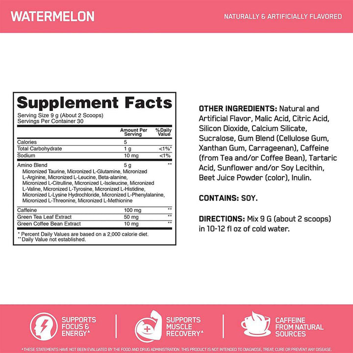 Optimum Nutrition Essential Amino Energy Watermelon 30 Servings - Easy Pharmacy LLC