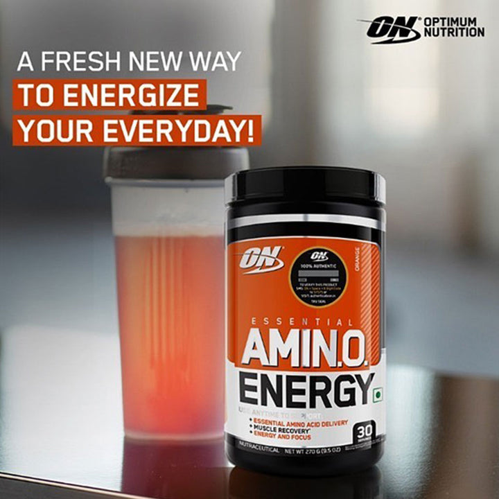 Optimum Nutrition Essential Amino Energy Orange Cooler 270g 30 Servings - Easy Pharmacy LLC