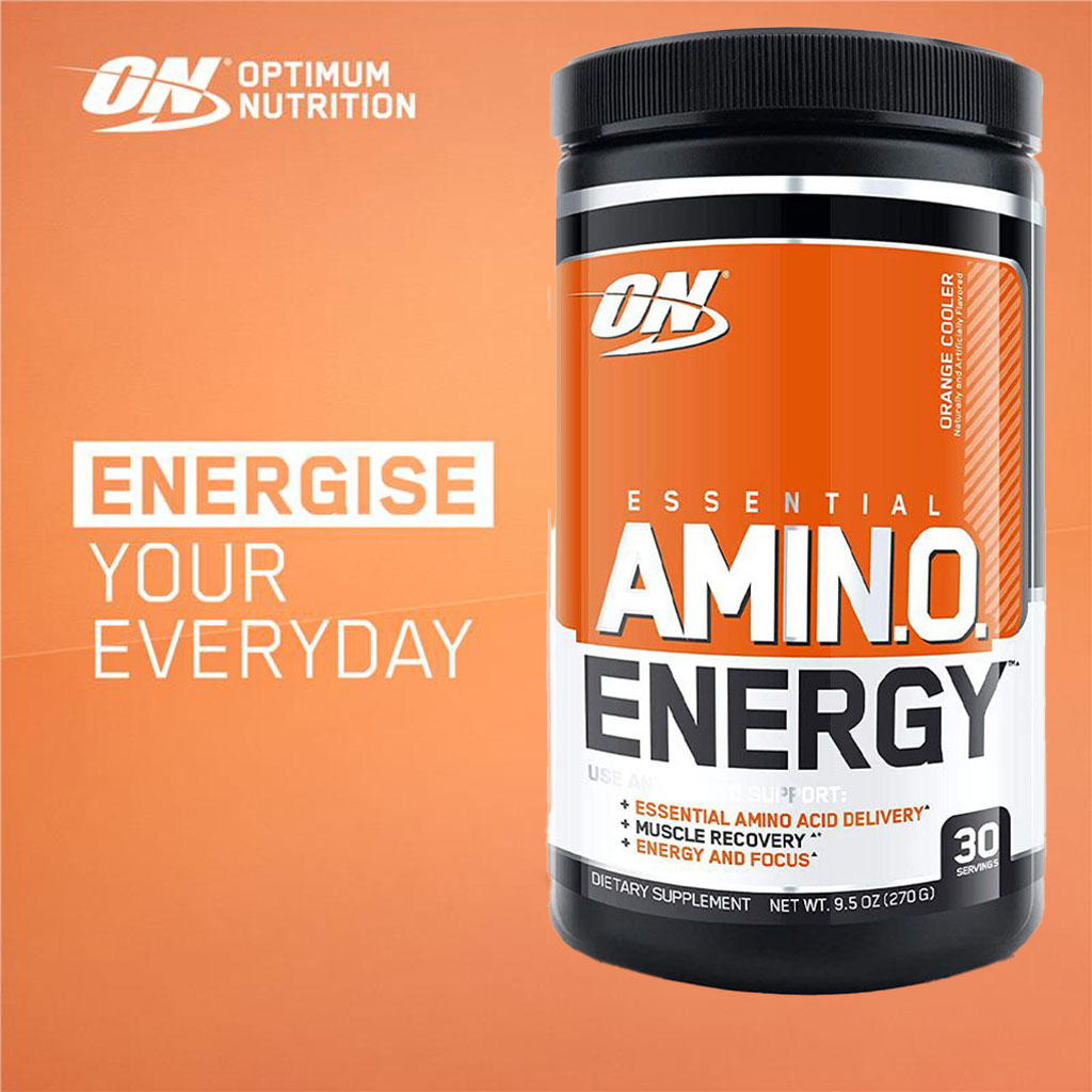 Optimum Nutrition Essential Amino Energy Orange Cooler 270g 30 Servings - Easy Pharmacy LLC