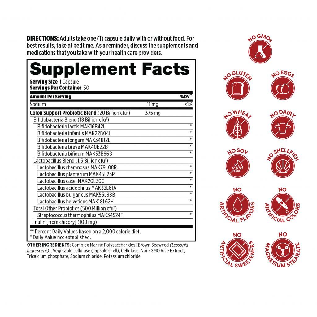 Probulin Colon Support Capsules, Pack of 30's - Easy Pharmacy LLC