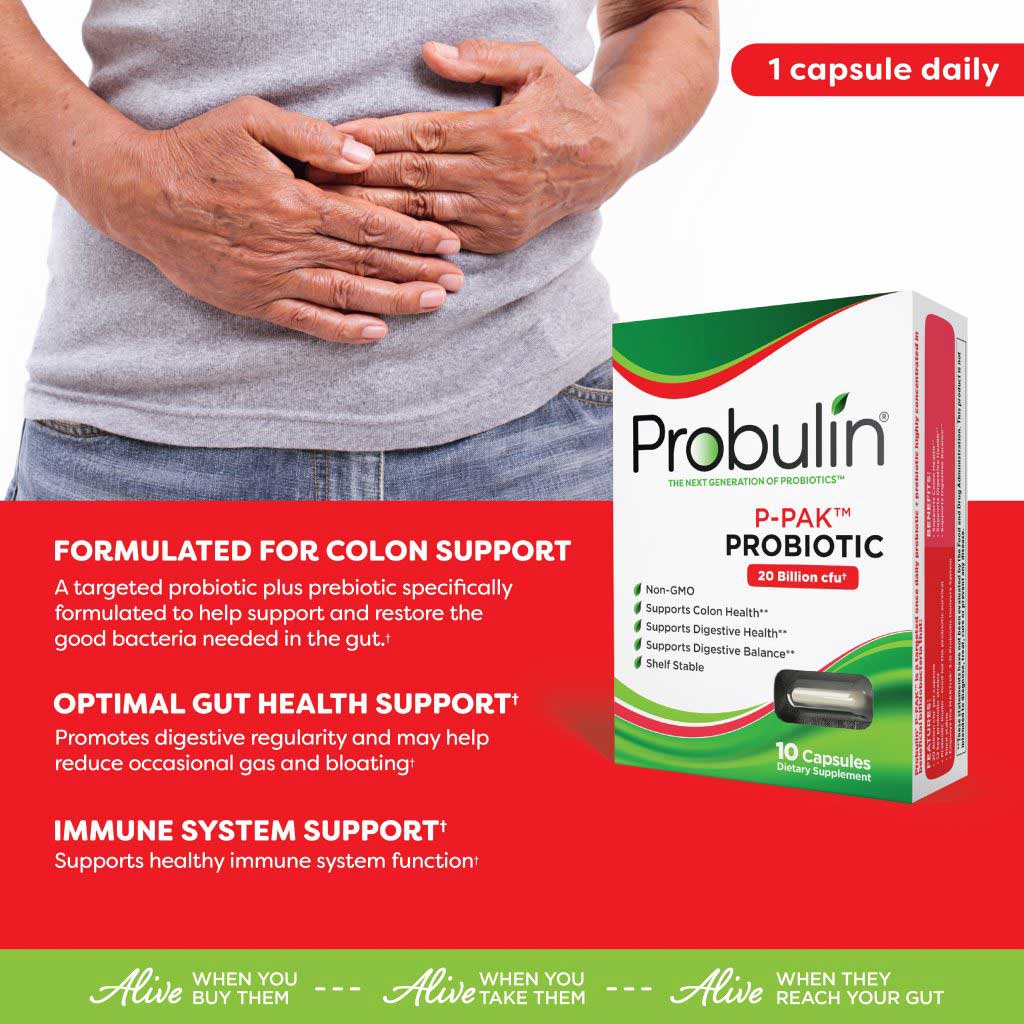 Probulin P-Pack Probiotic Capsules For Colon & Digestive Health, Pack of 10's - Easy Pharmacy LLC