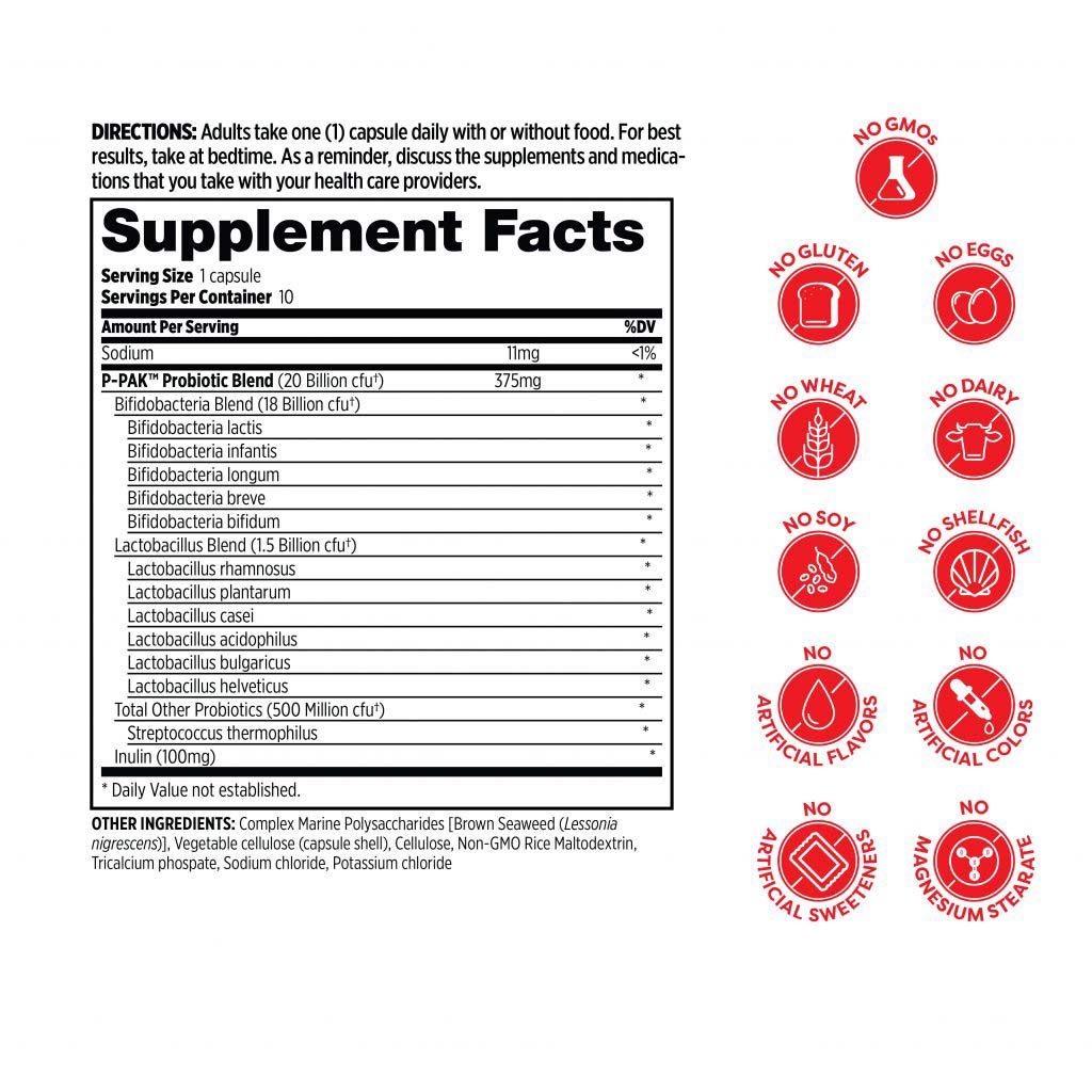 Probulin P-Pack Probiotic Capsules For Colon & Digestive Health, Pack of 10's - Easy Pharmacy LLC