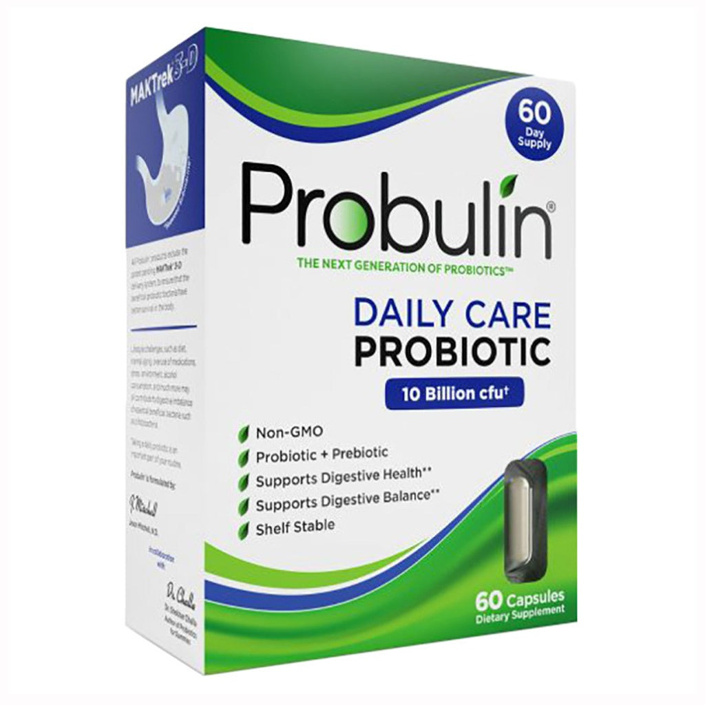 Probulin Daily Care Probiotic 10 Billion CFU Capsules For Digestive Health, Pack of 60's - Easy Pharmacy LLC