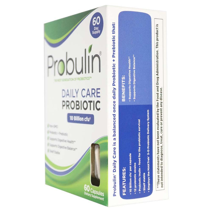 Probulin Daily Care Probiotic 10 Billion CFU Capsules For Digestive Health, Pack of 60's - Easy Pharmacy LLC