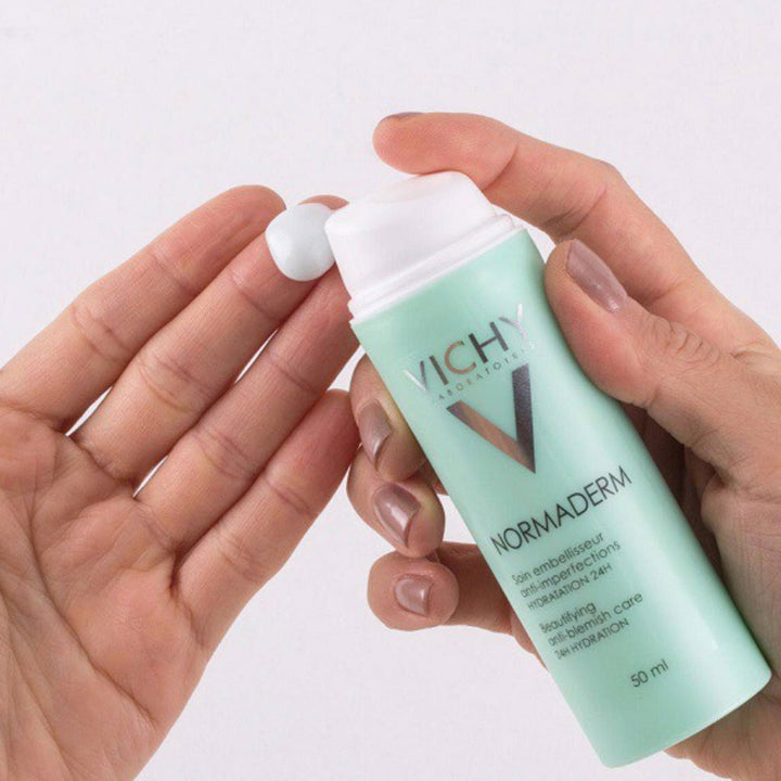 Vichy Normaderm Beautifying Anti-Blemish Corrective Care 24 Hour Moisturiser Cream With Salicylic Acid 50ml - Easy Pharmacy LLC