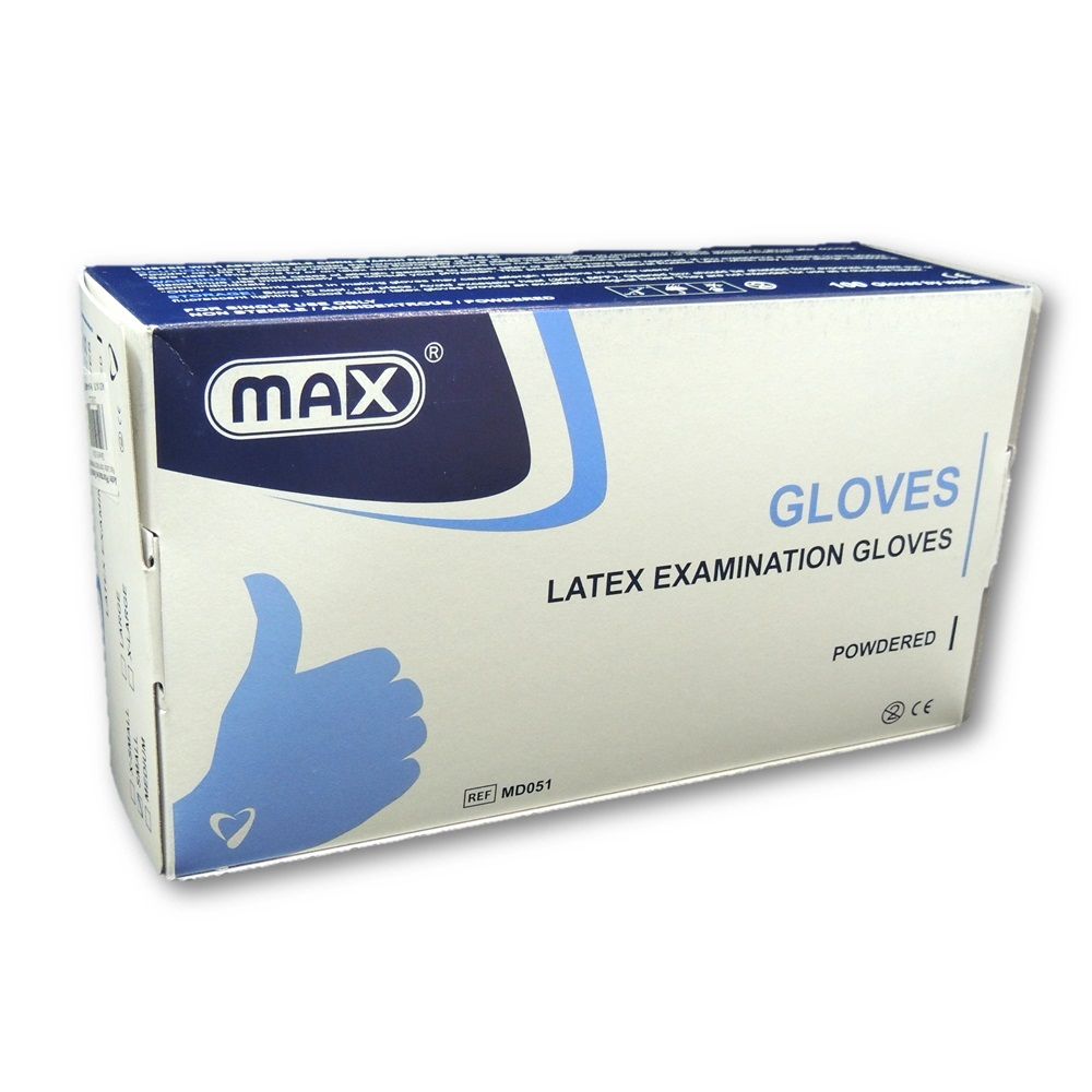 Max Latex Examination Powdered Gloves Small 100's - Easy Pharmacy LLC