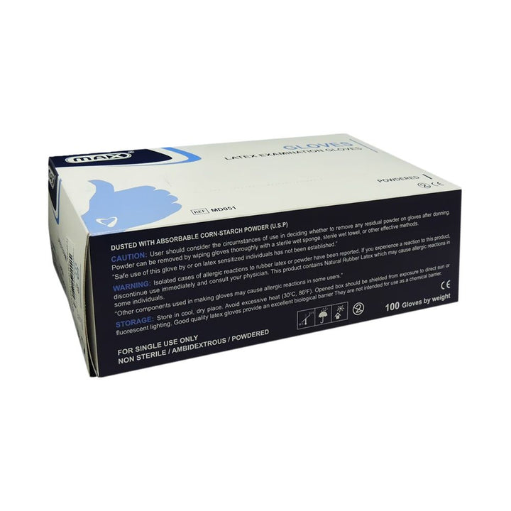 Max Latex Examination Powdered Gloves Small 100's - Easy Pharmacy LLC