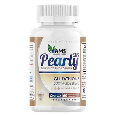AMS Pearly Skin Glutathione Capsules – Daily Skin Wellness & Antioxidant Support Supplement, 60 Count