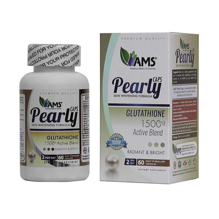 AMS Pearly Skin Whitening Glutathione Supplement Capsules For Radiant & Bright Skin, Pack of 60's - Easy Pharmacy LLC