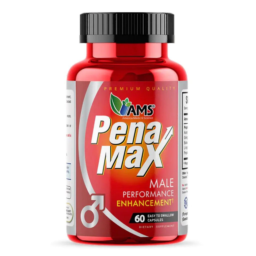 AMS PenaMax Men’s Performance Capsules 60 Count – Vitality & Energy Support Supplement for Men