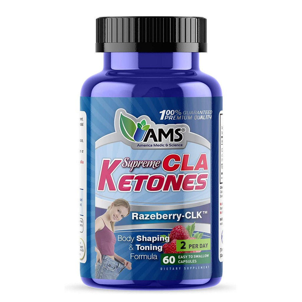 AMS CLA Ketones Weight Loss Supplement Capsules, Pack of 60's - Easy Pharmacy LLC