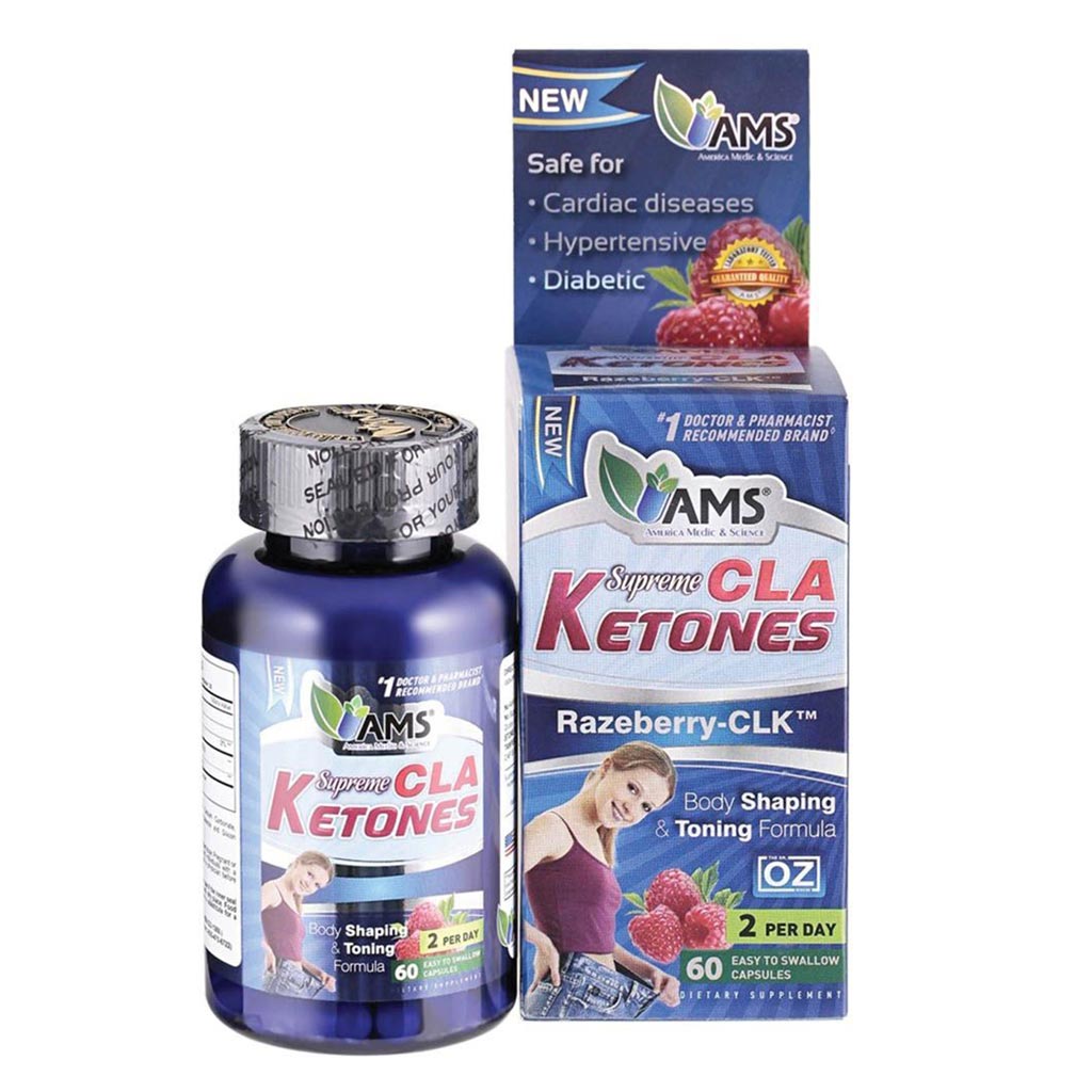 AMS CLA Ketones Weight Loss Supplement Capsules, Pack of 60's - Easy Pharmacy LLC
