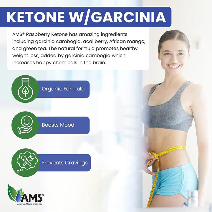 AMS Raspberry Ketone Lean Capsules, Weight Loss Supplement With Garcinia Cambogia, Pack of 60's - Easy Pharmacy LLC