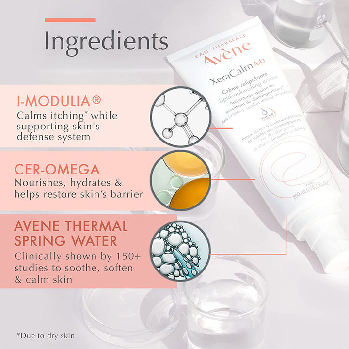 Avene Xeracalm Lipid Replenishing Anti Itch Skin Cream For Dry Skin Prone To Atopic Dermatitis & Itching 200ml - Easy Pharmacy LLC