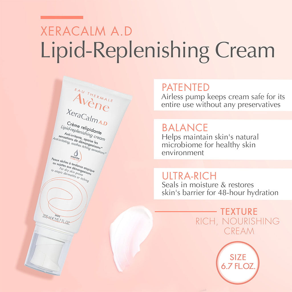 Avene Xeracalm Lipid Replenishing Anti Itch Skin Cream For Dry Skin Prone To Atopic Dermatitis & Itching 200ml - Easy Pharmacy LLC