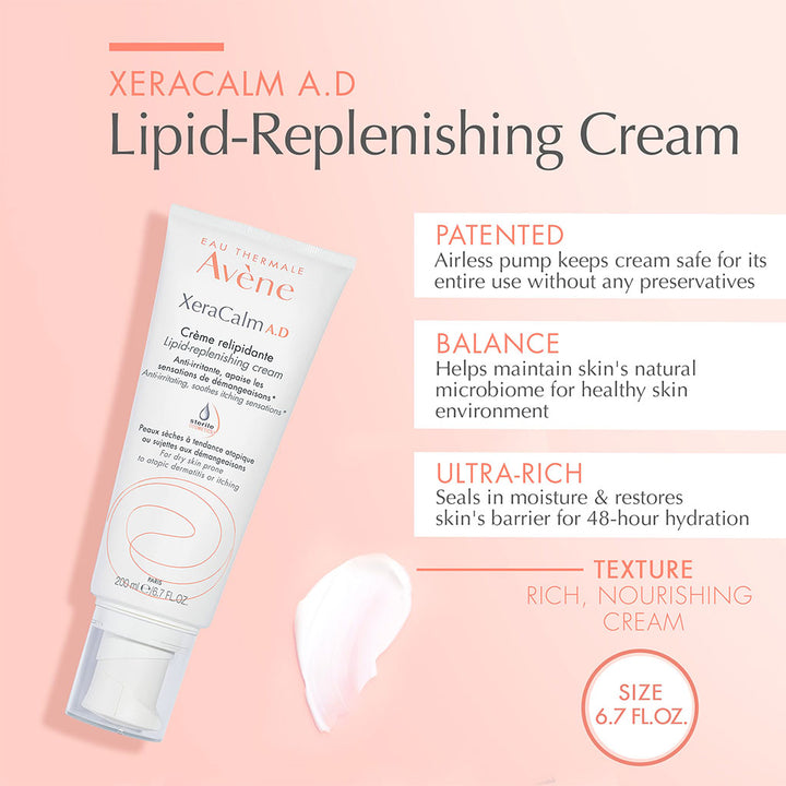 Avene Xeracalm Lipid Replenishing Anti Itch Skin Cream For Dry Skin Prone To Atopic Dermatitis & Itching 200ml - Easy Pharmacy LLC