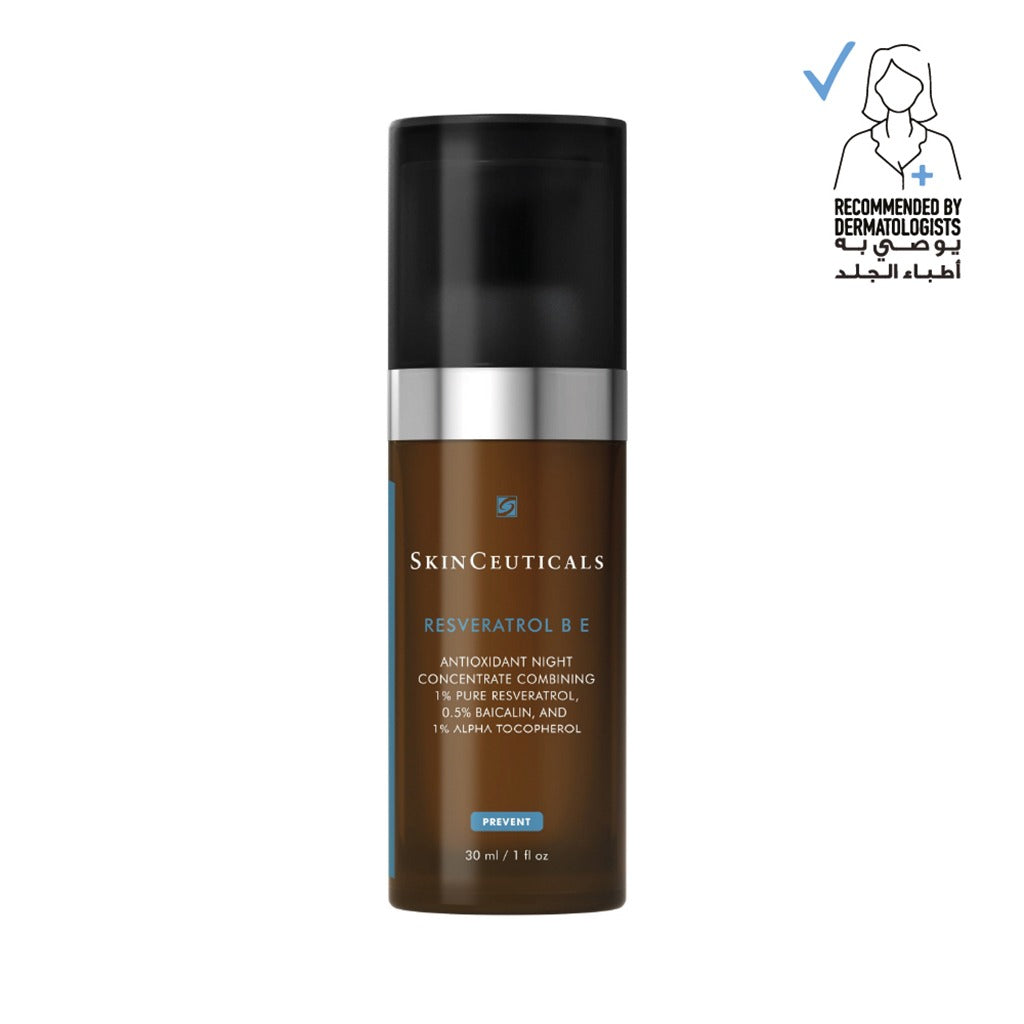 Skinceuticals Reservatrol BE Antioxidant Concentrate Reservatrol, Baicalin, Vitamin E Night Face Gel Serum 30ml - Easy Pharmacy LLC