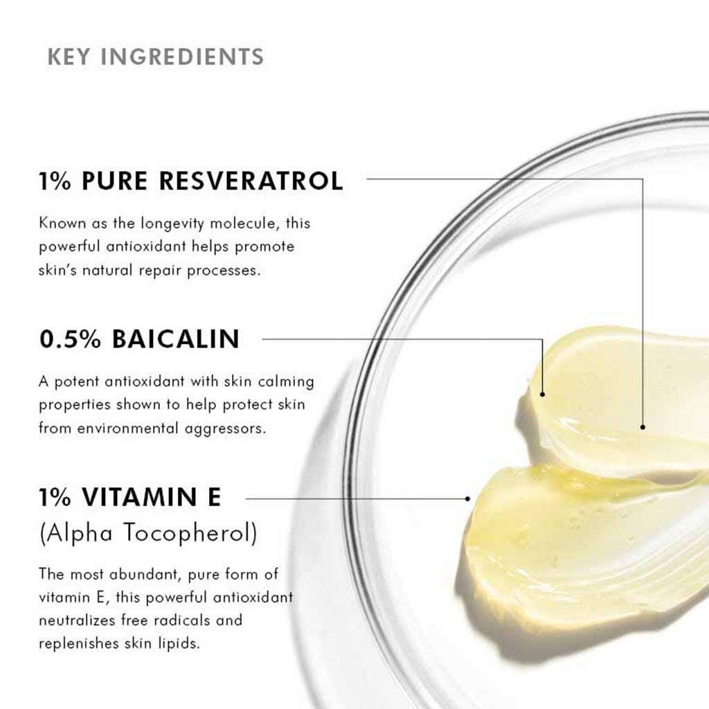 Skinceuticals Reservatrol BE Antioxidant Concentrate Reservatrol, Baicalin, Vitamin E Night Face Gel Serum 30ml - Easy Pharmacy LLC