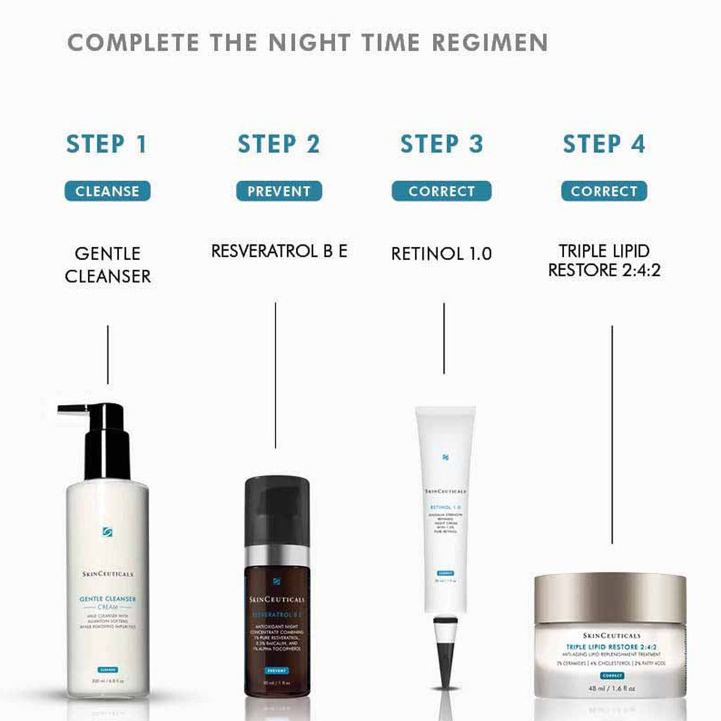 Skinceuticals Reservatrol BE Antioxidant Concentrate Reservatrol, Baicalin, Vitamin E Night Face Gel Serum 30ml - Easy Pharmacy LLC