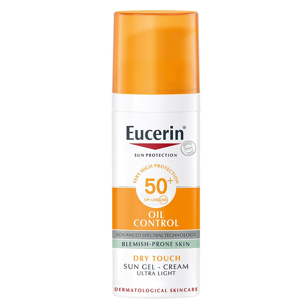 Eucerin Sun Oil Control SPF 50+ Sunscreen Gel Cream With Dry Touch & Anti-Shine Effect For Blemish Prone Skin 50ml - Easy Pharmacy LLC