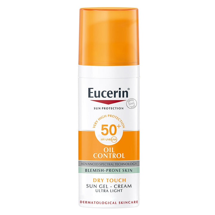 Eucerin Sun Oil Control SPF 50+ Sunscreen Gel Cream With Dry Touch & Anti-Shine Effect For Blemish Prone Skin 50ml - Easy Pharmacy LLC