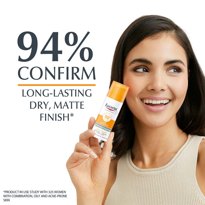 Eucerin Sun Oil Control SPF 50+ Sunscreen Gel Cream With Dry Touch & Anti-Shine Effect For Blemish Prone Skin 50ml - Easy Pharmacy LLC