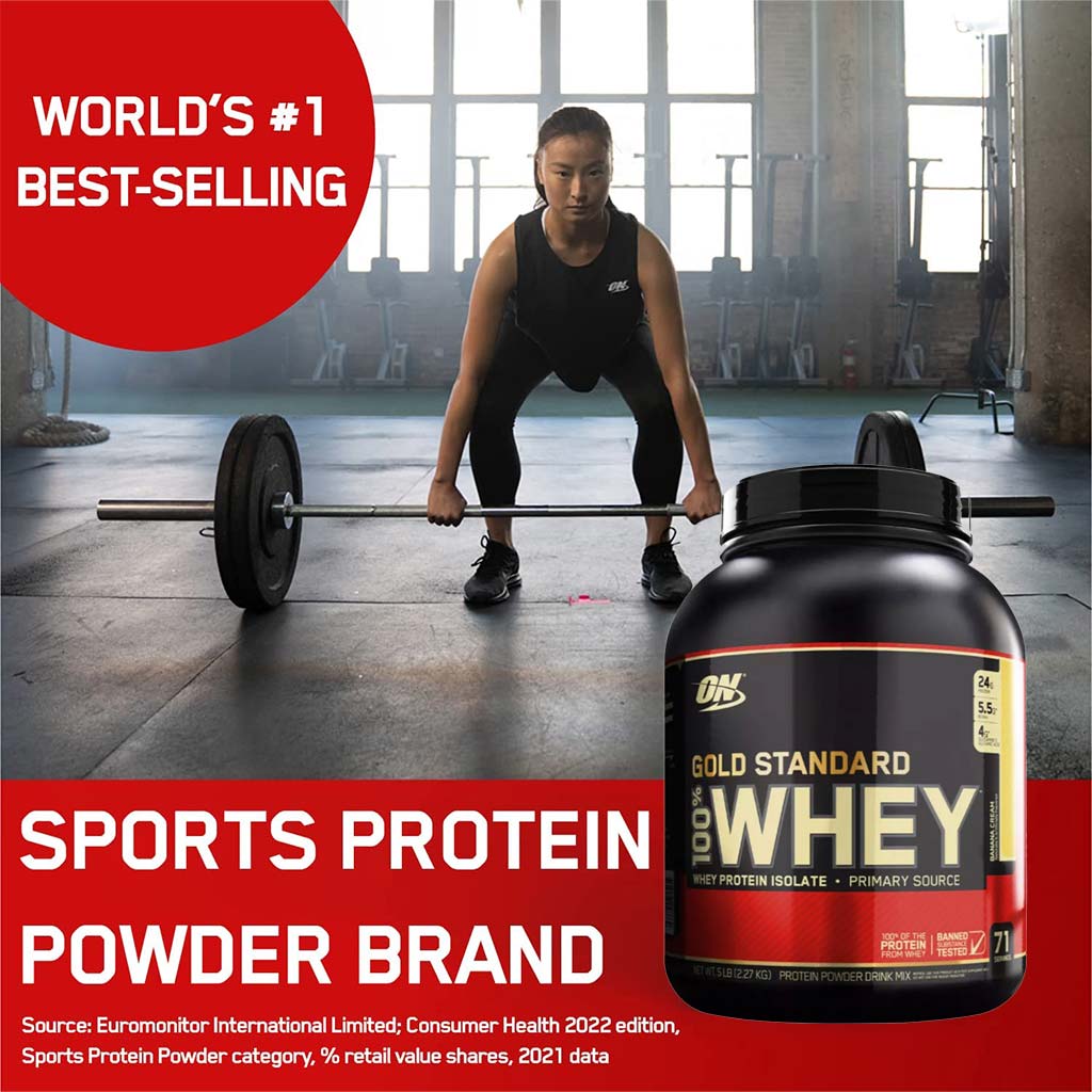 Optimum Nutrition Gold Standard 100% Whey Banana Cream 5lb - Easy Pharmacy LLC