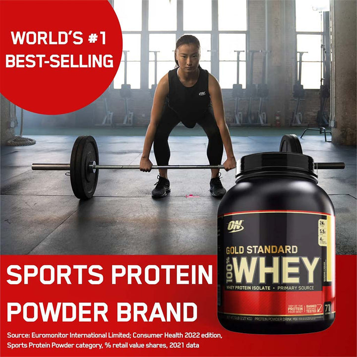 Optimum Nutrition Gold Standard 100% Whey Banana Cream 5lb - Easy Pharmacy LLC